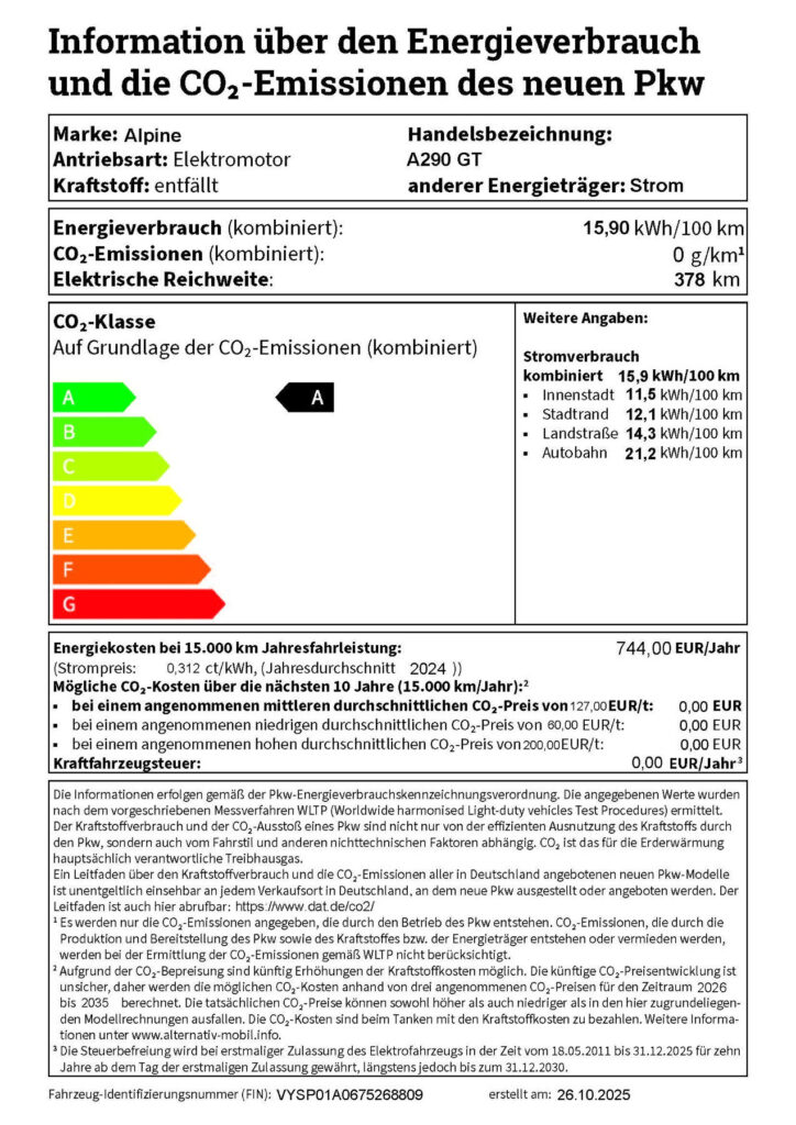 Alpine A290 Exposé-Bild 15