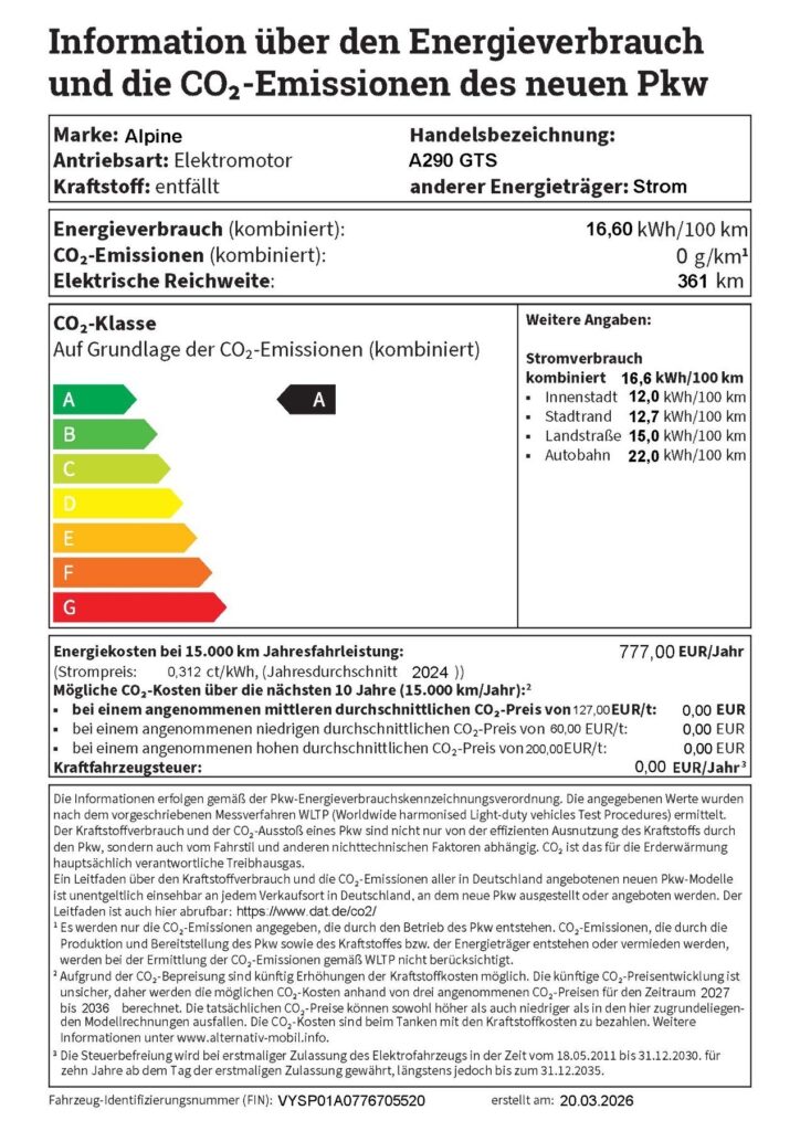 Alpine A290 Exposé-Bild 14